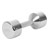 Chrome dumbbell massive, 10 kg, one piece