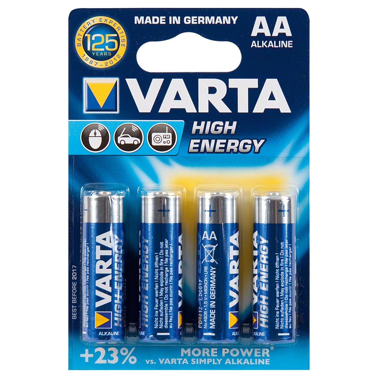 Varta Longlife Power Mignon AA Battery (4 pieces) Batteries