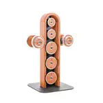 Product image: NOHrD WeightPlate Tower 2x dumbbells, 1x barbell 20x weight plates, cherry