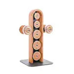 Product image: NOHrD WeightPlate Tower 2x dumbbells, 1x barbell 20x weight plates, oak