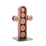 Product image: NOHrD WeightPlate Tower 2x dumbbells, 1x barbell 20x weight plates, walnut