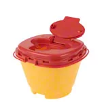 Product image: Needle disposal box 1.5 l, Multi-Safe twin plus, oval opening, ø 179x176 mm