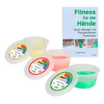 Product image: Physioflex Therapy Clay, Set: 85 g, soft, medium, strong, incl. Book
