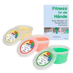 Product image: Physioflex Therapy Clay, set: 450 g, soft, medium, strong, incl. Book