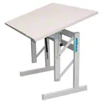 Product image: Sit-stand work table Ergo S72 WxDxH 80x60x72-122 cm, with glides, gray/gray