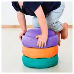 Product image: Stapelstein set classic secondary, 3 stacking stones, 1x purple, 1x green, 1x orange