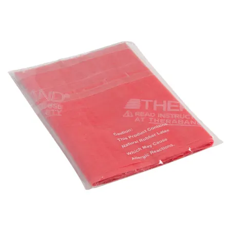 Thera band, 1.50 m x 12.8 cm, medium, red