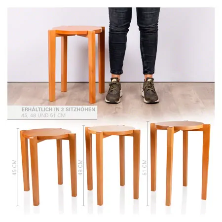 Gymnastics wooden stool,  32 cm