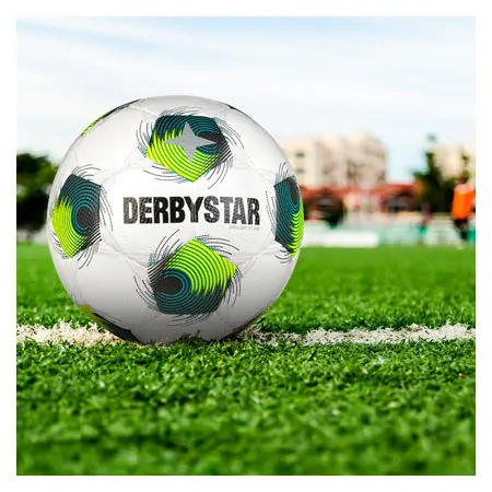 Derbystar soccer ball Brillant TT DB v24 yellow/petrol, size 5