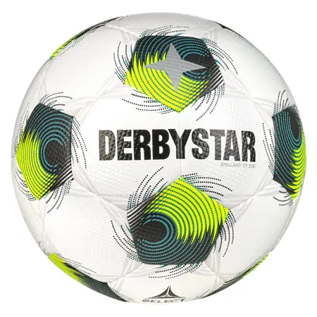 Derbystar soccer ball Brillant TT DB v24 yellow/petrol, size 5