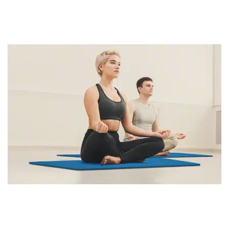 Pilates and yoga mat, LxWxH 140x60x0.6 cm, blue buy online