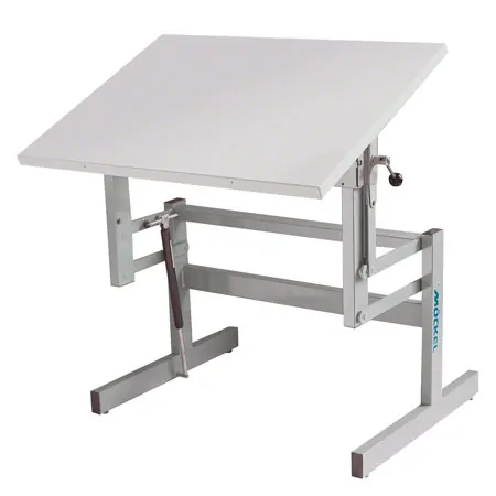 Sit-stand work table Ergo S52 R, WxDxH 80x60x52-102 cm, with glides, gray/gray